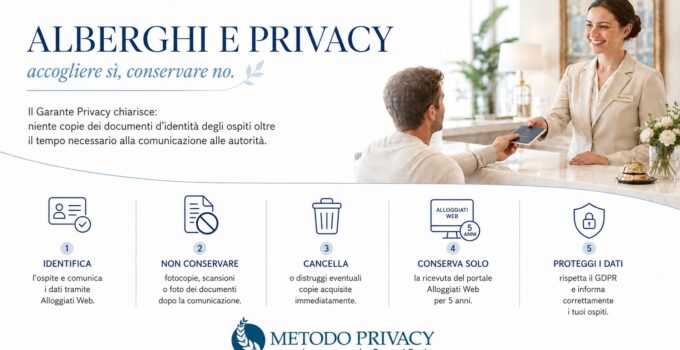 Alberghi e documenti degli ospiti il Garante dice no alle copie conservate